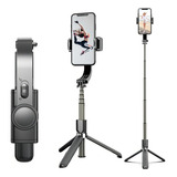 Estabilizador Celular Gimbal L08 Bluetooth Tripé Foto Preto