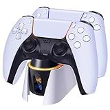 Estação De Carregamento Duplo TNP Para Controle PS5 Base De Carregamento Sem Fio Para Controle PS5 Com Indicador LED Suporte De Carregador Rápido Para Controle Playstation 5 Dualsense Com Cabo USB