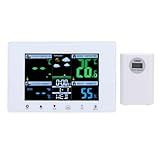 Estação Meteorológica Com Despertador Estação Meteorológica Digital LCD Relógio Termômetro Umidade Interna Previsão Do Tempo Com Despertador Medidor De Umidade De Temperatura