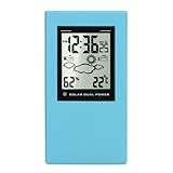 Estação Meteorológica Despertador De Viagem Display Lcd Pequeno Relógio Digital Com Temperatura E Umidade Para Casa Escola Escritório Azul 
