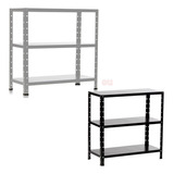Estante 3 Prateleiras De Aço Livros Quarto Cozinha Ferram Fg Cor Cinza