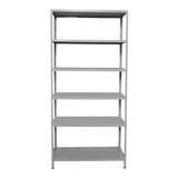 Estante Aço Multi uso 30cm 6 Prateleiras 50kg prat Cinza