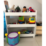 Estante Baú Organizador De Brinquedos Branco Infantil Kids