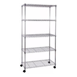 Estante De Aço Cromado 5 Prateleiras Rack Aramado Shoppilife