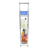 Estante De Aço Cromado Com 5 Prateleiras Rack Aramados 1006