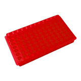 Estante Dupla Face Autoclavável Pp 96 Microtubos Vermelho