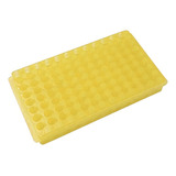Estante Dupla Face Autoclavável Pp P 96 Microtubos Amarelo