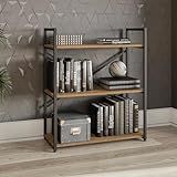 Estante Estilo Industrial Metal E Madeira Organizador Baixa 85x72cm Freijó Preto Fosco