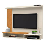 Estante Livro Home Painel Suspenso Rack Tv 52 Polegada Cores