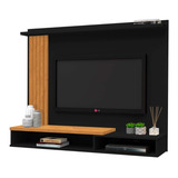 Estante Livro Painel Tv 43 32 42 50 52 Polegadas Sala Quarto Cor Preto Freijó Móvebrinque