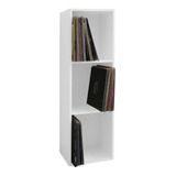 Estante Mdf Branca Discos Vinil Coleções Retrô 30x120x33