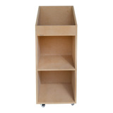 Estante Nicho Para Lps Disco De Vinil Em Mdf Com Rodinhas