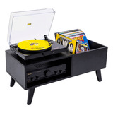 Estante Para Discos De Vinil Com Espaço Para Toca Discos