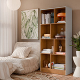 Estante Para Livros Rios Multiuso Organizador Com Prateleiras E Divisórias Cor Branco Nature