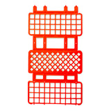 Estante Para Tubos De Coleta Com 40 Furos De 20mm Vermelha