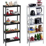 Estante Plastica Modular Livreiro Plastico Preta Multiuso