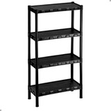 Estante Plástica Modular Multiuso 4 Prateleiras Preta