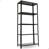 Estante Porta Livros Multiuso 5 Prateleiras Armário De Aço Ferramentas Quarto Flores Cor Preto Marca Cozinha Gourmet Original
