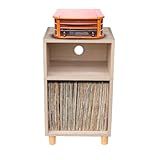 Estante Rack Para Discos De Vinil LPs -Carvalho Poro-