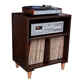 Estante Rack Para Discos LPs E Aparelhos Tabaco 