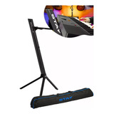Estante Suporte Teclado Stay Slim 1100 01 Preta Com Capa
