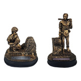 Estatua Aprendiz Companheiro Maçom Maçonaria Dourado Resina