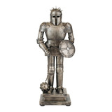 Estatua Armadura Medieval Metal 44cm Altura