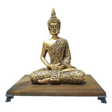 Estátua Buda Híndu C Aparador Sidarta Tibetano Decorativo Cor N a