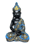 Estatua Buda Hindu Meditando Tibetano Resina