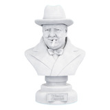 Estátua Busto Winston Churchill Estadista Britânico