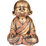 Estatua Chines Buda Sorridente Menino Prosperidade Casa Zen