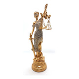 Estátua Dama Da Justiça Têmis Deusa 20cm Símbolo Do Direito