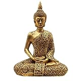 Estátua De Buda Hindu Resina Dourado