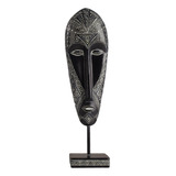Estátua De Máscara Africana Decoração De 12x7 5x41 5cm
