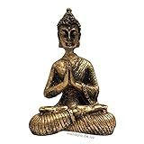 Estátua De Mini Buda Hindu Resina Dourado 8 5cm