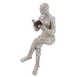Estátua De Mulher De Leitura De Resina Inovadora Feminina Polpa De Leitura Moldada Estante De Livros Decoração Estilo Pensador Estátua De Resina Para Decoração De Mesa De Escritório Doméstico F 
