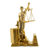 Estátua Decorativa Deusa Da Justiça Direito Porta Caneta