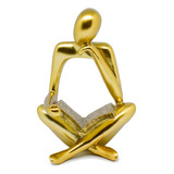 Estátua Decorativa Figura Pensador Enfeite Mesa Sala Rack
