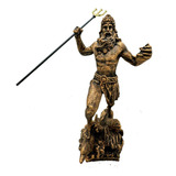 Estatua Deus Grego Poseidon Wiccaa Resina