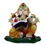 Estatua Deus Hindu Ganesha Prosperidade Sabedoria