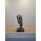 Estátua Do Silencio Rosto Pensador Decorativo Pequena