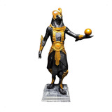 Estatua Egípcia Hórus Mod 01 p Imagem Horus Resina Cor Dourado