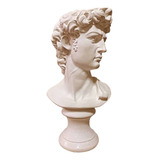 Estátua Escultura Busto Grego David Michelangelo Luxo 41 Cm