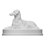 Estátua Escultura Um Cachorro Decorativa Linda Estatueta Pet