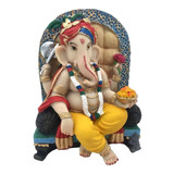 Estatua Ganesha Poltrona Deus Fortuna Prosperidade