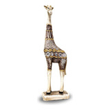 Estátua Girafa Decoração Estante Casa Sala