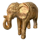 Estatua Imagem Ganesha Dourada Simbolo Sorte