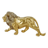 Estátua Leão Decorativo Em Resina 22cm