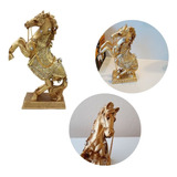 Estatua Miniatura Cavalo 23cm Luxo Decoração Escritório Sala
