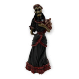 Estatua Orixá Pomba Gira Rosa Caveira Enfeite Decorativo